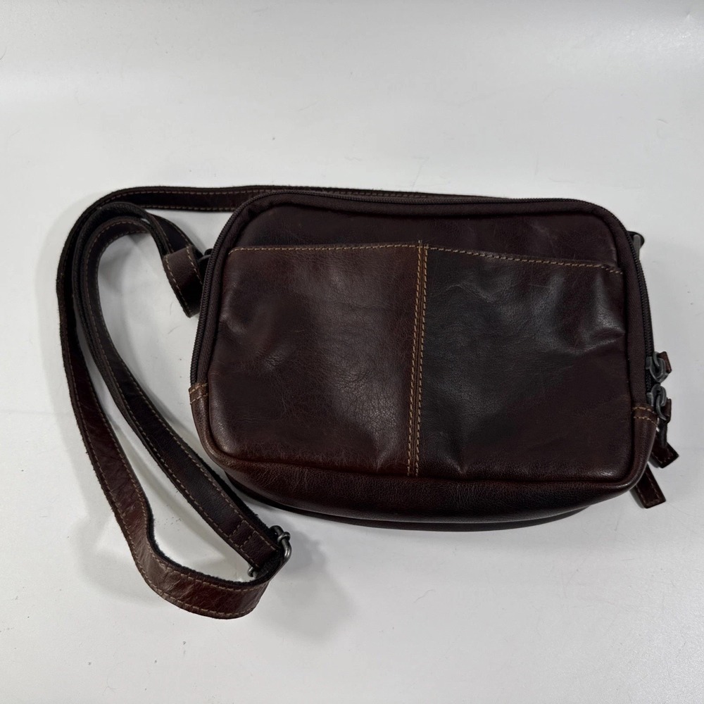 Jack Georges Brown Leather Shoulder/crossbody Bag purse